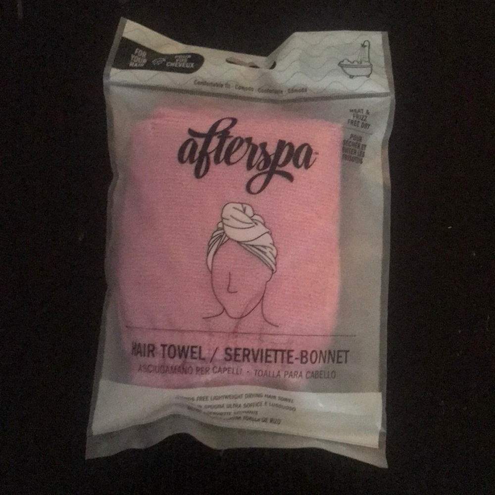 After spa hair towel